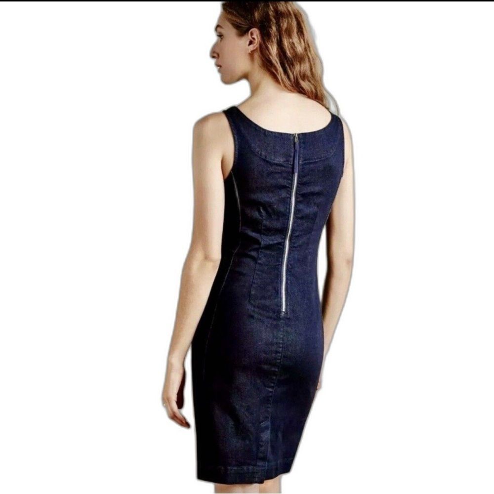 Anthropologie Holding Horses Womens Western Denim Dress Size 10 Minimalist - Picture 8 of 14